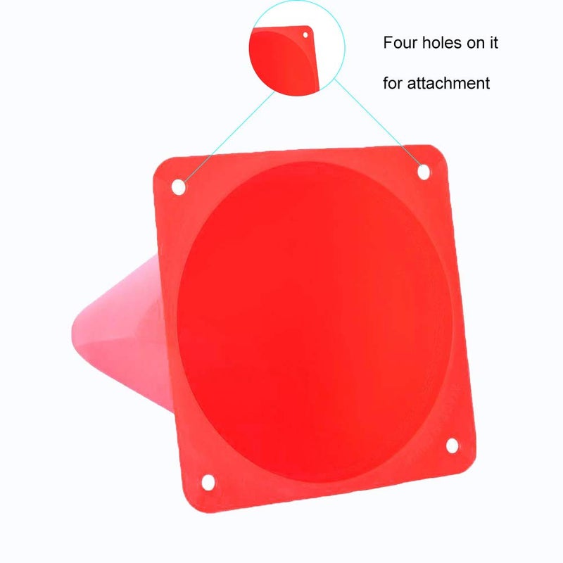Alyoen 9 inch Traffic Cones, Plastic Sport Cones, Red Soccer Training Cones for Outdoor Activity & Festive Events (Sets of 10/15/ 20) - Image 3